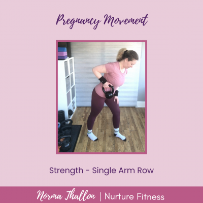 Norma Thallon demonstrating the single arm neutral row movement